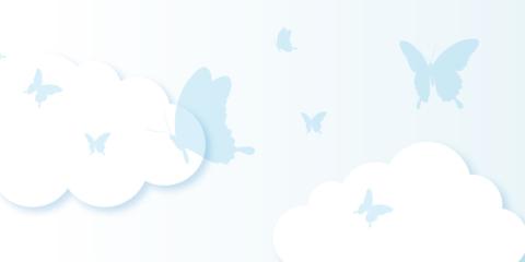 Butterflies and clouds